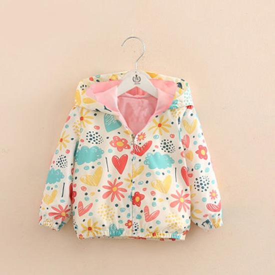 Baby Girl Lovely Rabbit Cartoon Jacket Hoodie Long Sleeve Windbreaker Children Clothing