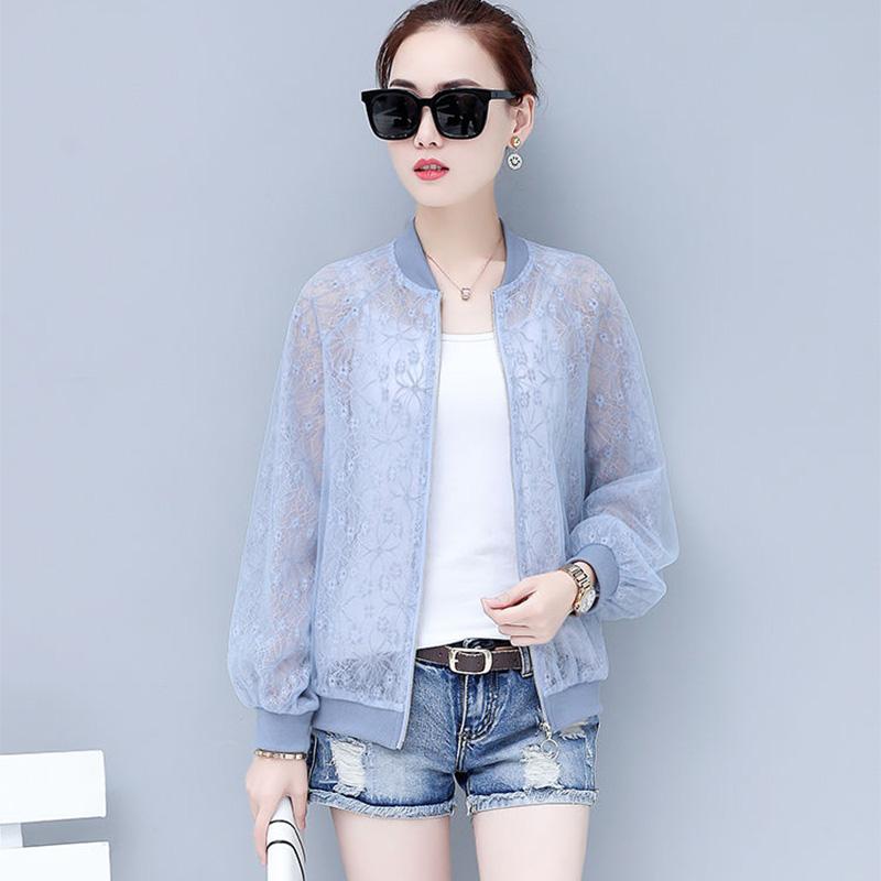 Lace Breathable Sun Protection Clothing Women's Spring and Summer Loose Thin Sun Protection Clothing Short Cardigan Jacket