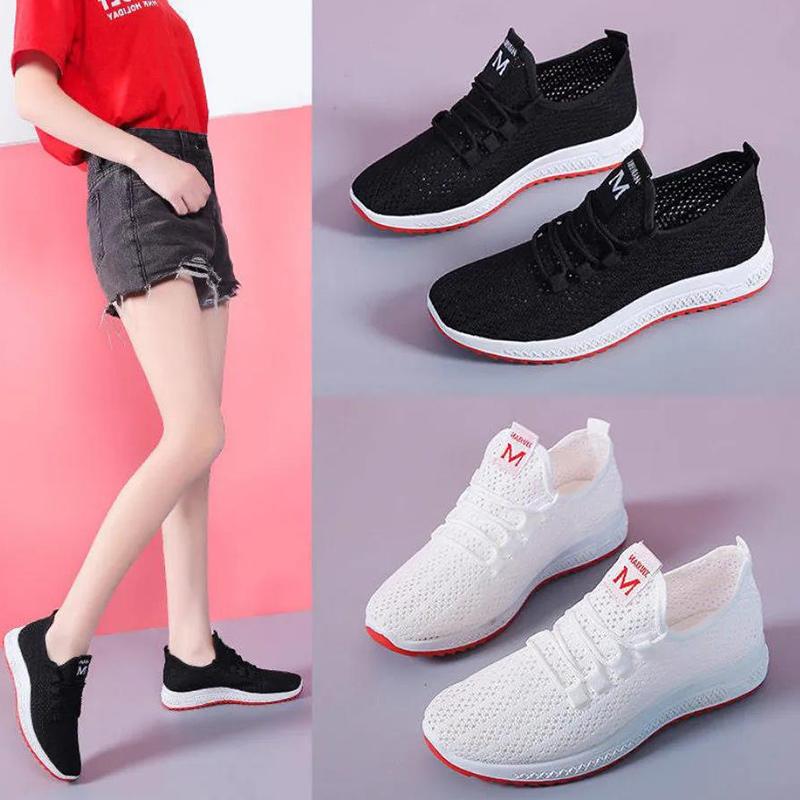 Mesh Sports Shoes Women's Spring, Summer and Autumn Breathable Net Shoes Casual Shoes Lightweight Soft Bottom Non-slip Running Shoes