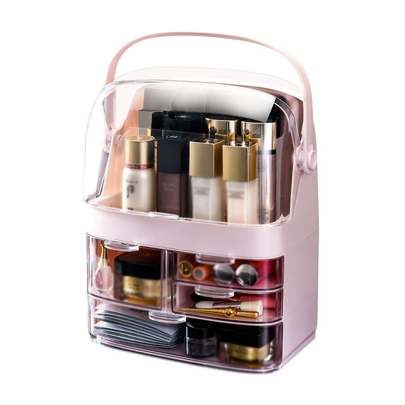 Cosmetic Storage Box Desktop Dustproof Home Large Dressing Table Skin Care Product Storage Rack