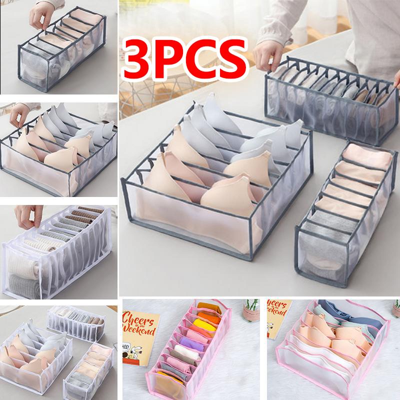 24 Grids Underwear Storage Box Closet Storage Box Drawer Storage Bra Socks Panties Storage Box Dormitory Underwear Classification Box