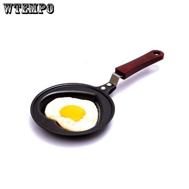 Pans 12cm Non-stick Cookware Love Egg Ham Frying Pan