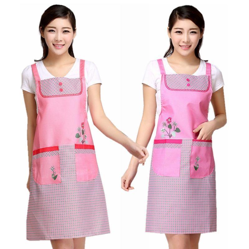 2 Pieces of Cute Kitchen Cooking Waist Apron Anti-fouling Waterproof and Oil-proof Housework Overalls Work Suspenders Adult Aprons