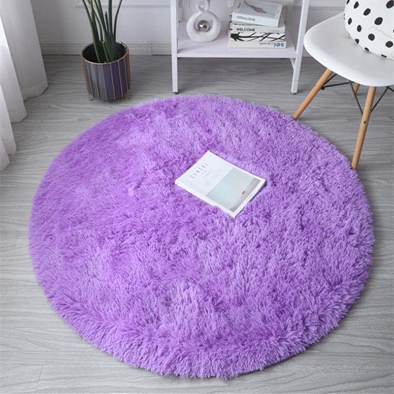 Round Carpet Diameter 1 Meter Bedroom Living Room Bedside Nordic Ins Wind Long Hair Household Light Luxury Computer Chair Hanging Basket Floor Mat