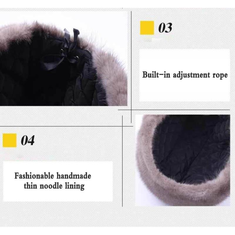 Fur Hat Women's Autumn and Winter Mink Fur Full Mink Hat Winter Warm Middle-aged Mother Top Hat