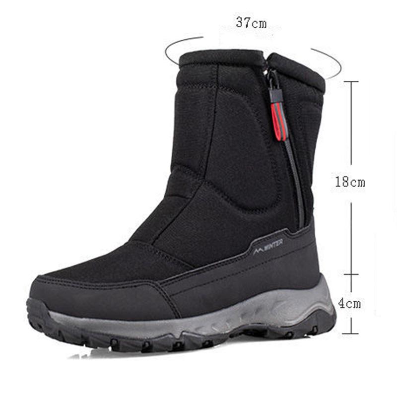 Thickened Snow Boots Women's Thick-soled Warm High-top Cotton Shoes Women's Plus Velvet Non-slip Mid-tube Cotton Boots Sports Short Boots