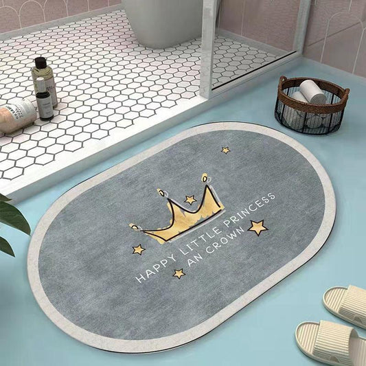 Diva Mud Bathroom Water-absorbing Quick-drying Pad Anti-slip Foot Pad Carpet Home Bathroom Mat To Enter The House