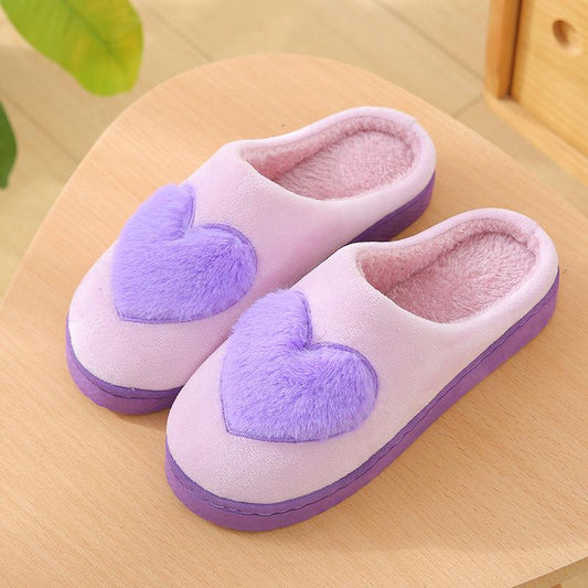 Autumn and Winter Pure Cotton Slippers Indoor Non-slip Soft-soled Shoes Warm Simple Plush Cotton Shoes