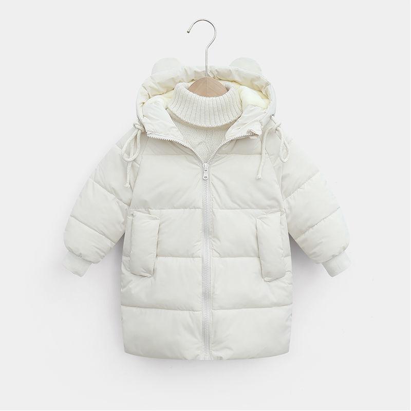 Children's Padded Jacket Boys Korean Mid-length Padded Jacket Women's Middle and Small Children Down Padded Jacket Thick Winter