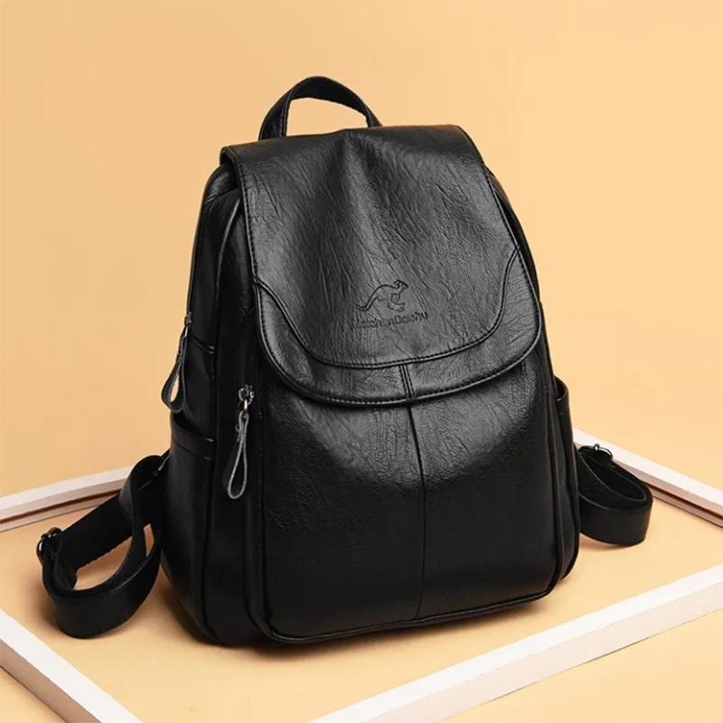 Ladies Backpacks Soft Leather Fashion Backpacks Female Travel Bags Backpacks Large-capacity School Bags