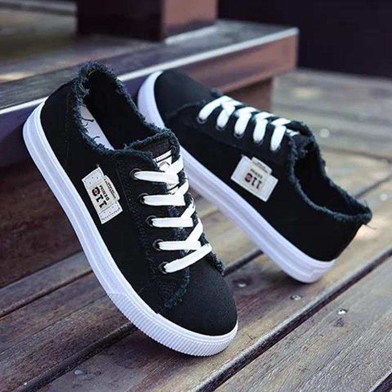 Women Non-slip Denim Shoe Tennis Canvas Shoes for Girls Sneakers Classic Breathable Shoes