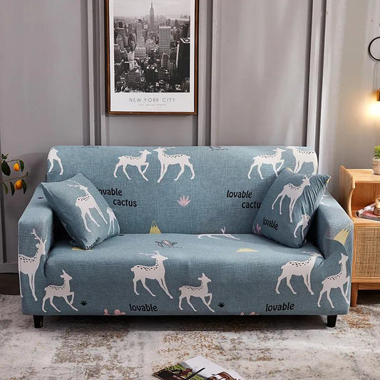 1/2/3/4 Seater Printing Elastic Slipcovers Stretch Sofa Covers for Living Room Corner Couch Cover Sectional Armchair Cover