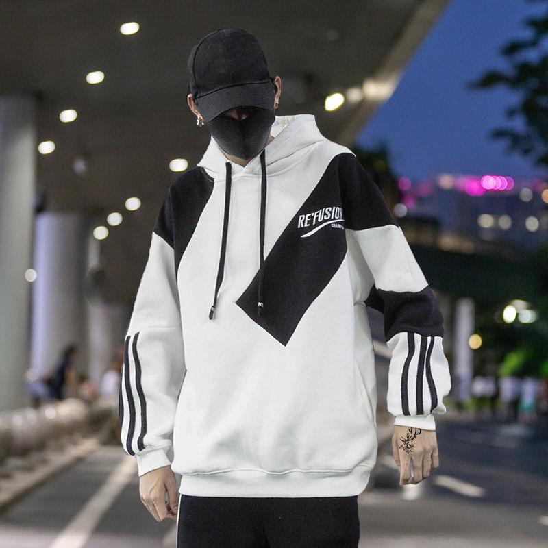 Hooded Jacket Autumn and Winter Cotton Sweater Men's Sweatshirt Trend Wild Large Size Long Sleeve