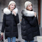 Women's Mid-length Down Cotton Jacket Winter Simple Loose Padded Bread Jacket Student Cotton All-match Parker Clothing