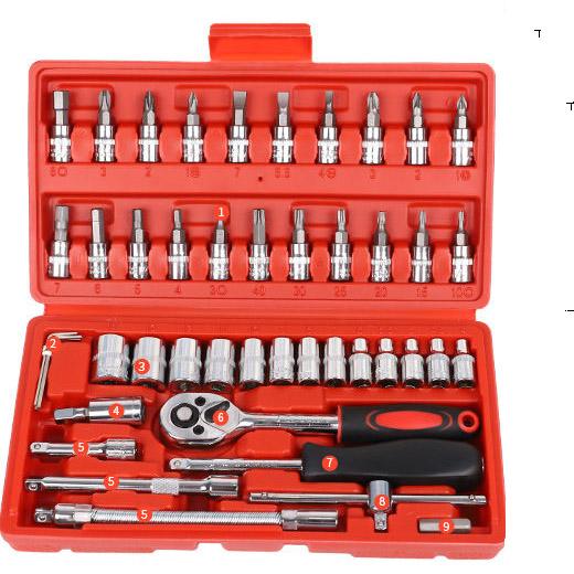 Toolbox Set Car Repair Sleeve Full Set of Combination Auto Repair Repair Wrench Ratchet Repair Motorcycle Machinery