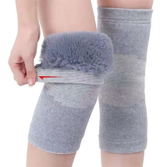 Winter Imitation Rabbit Fur Knee Pads for Cold Protection and Warmth for The Elderly Cold Legs Knee Pads Outdoor Riding Plus Velvet Thickening