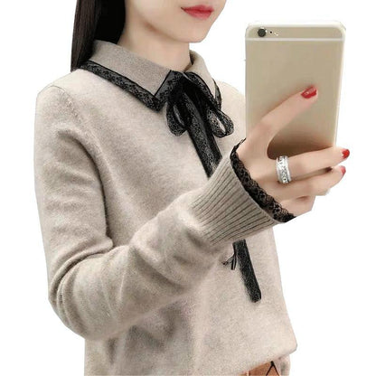 Sweater Women's Pullover Casual Slim Bottoming Sweaters Female Long Sleeve Tops Femme Sweet Jumpers