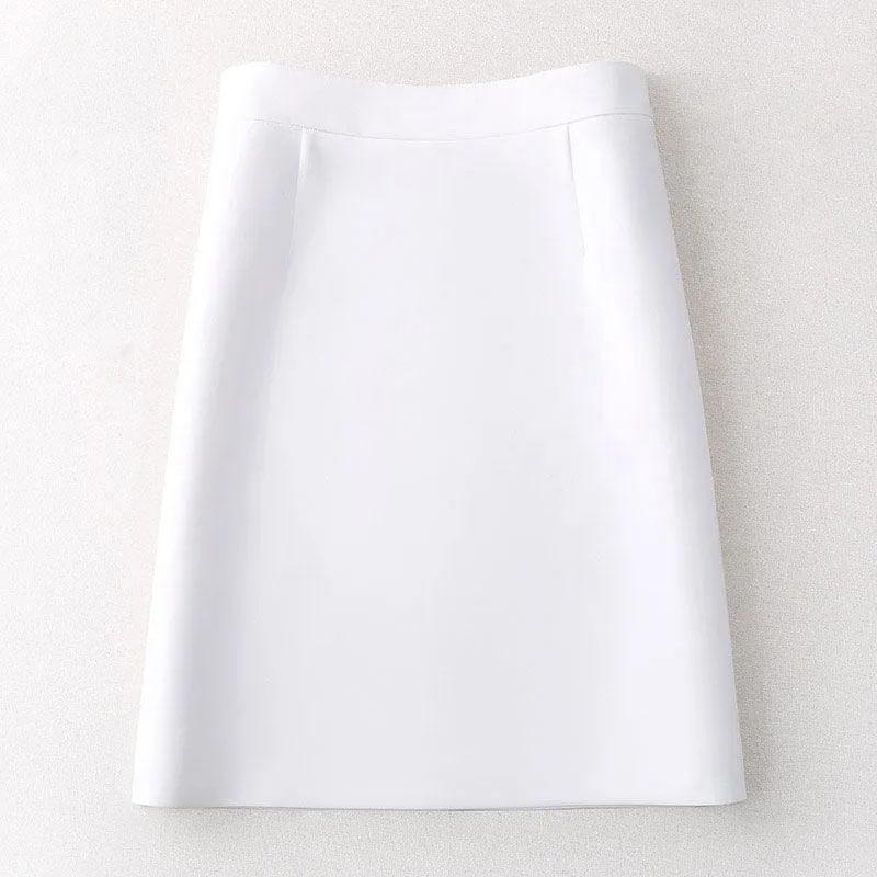 Woman Skirts Girls Summer Breathable A-line Skirt Slim Casual Mini Skirts Office Ladies Solid Color High Waist Skirt