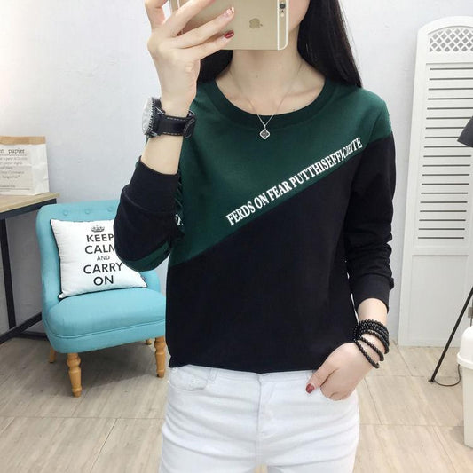 Women grey color pullover cute long sleeve pullover knitted sweater with white heart