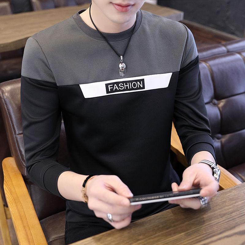 Long Sleeve Tops Autumn Spring Cotton Sweater Men Sweatshirt Wild Large Size Men's Wear