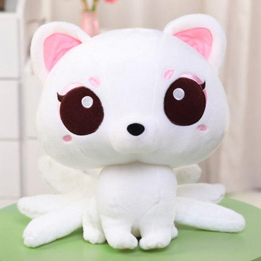 Lovely Plush Toy Soft Nine Tailed Fox Plush Doll Cute White Fox Toy Children's Birthday Gift for Girls