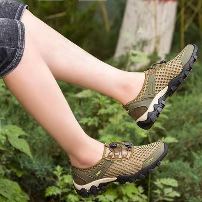 Summer Men's Shoes Breathable Openwork Net Shoes Outdoor Water Sports Shoes Korean Version of The Wild Casual Shoes Dad Fitness Shoes