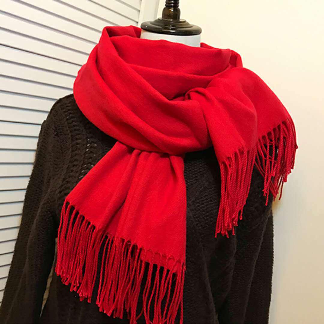 Winter Scarf Unisex Female Male Wool Cashmere Scarf Pashmina Tassels Women Men Wrap Shawl