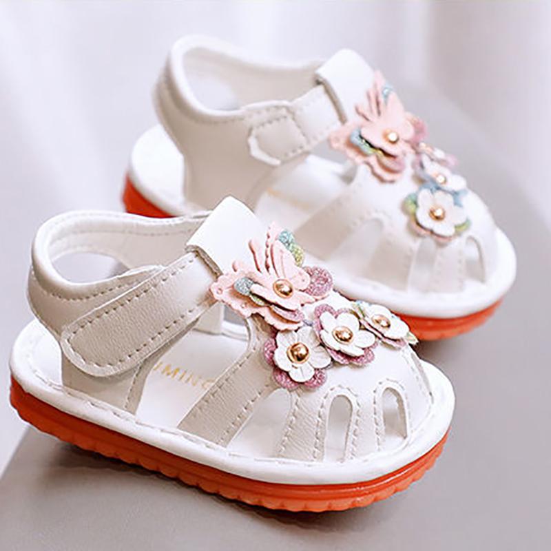 Summer Baby Sandals Female One-year-old Baby Soft-soled Baby Shoes Non-slip Baotou Princess Called Shoes 1-2 Years Old