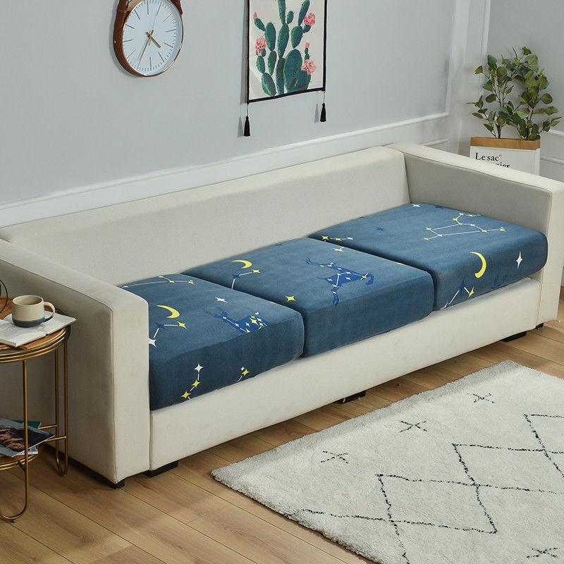 Elastic Sofa Cushion Cover Printed Polyester Slipcover for Living Room Funiture Protector Seat Cushion