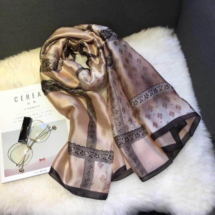 Silk Scarves Ladies Scarf Women Elegant Shawl Scarves Girls Foulard Satin Clothing Accessories