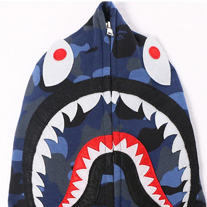 Sweater Loose Camouflage Shark Autumn Couple Coat Jacket Women