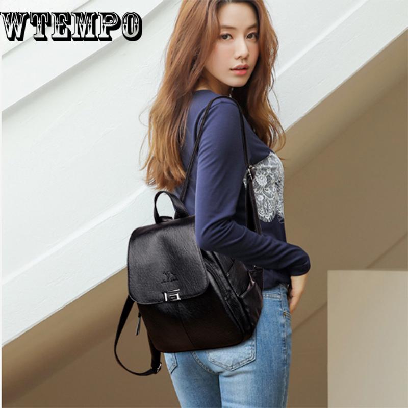 Backpack Women Vintage Classic Genuine Leather Women's Backpack Ladies Bag