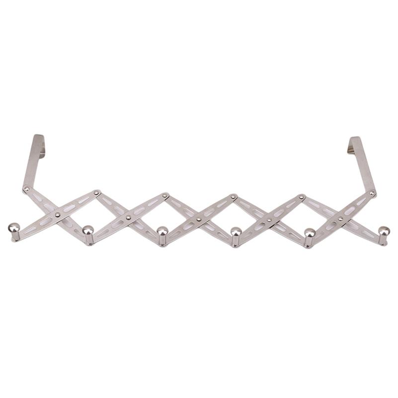 4-6 Hooks Flexible Back Door Hanger Rack Bathroom Kitchen Organizer Hooks Home Storage Rack Holder