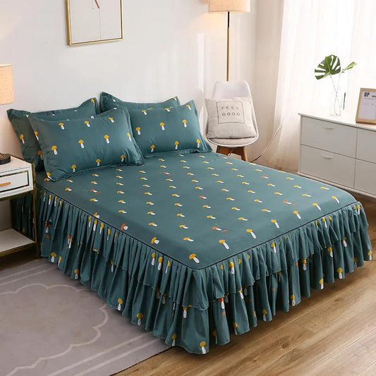 Cotton Mattress Cover Non-slip Fixed Cotton Bed Sheet Bedspread Simmons Protective Cover