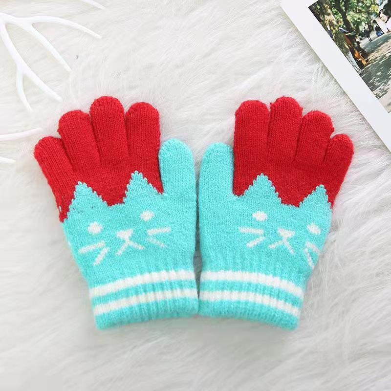 Children Magic Gloves & Mittens Girl Boy Kid Stretchy Knitted Winter Warm