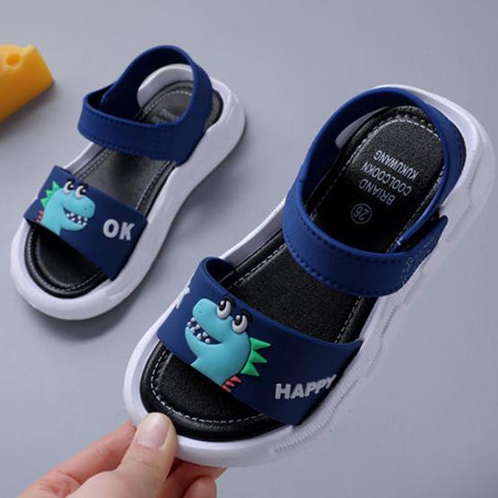 Boy's Sandals Summer Soft Sole Wear-resistant Outdoor Light Sandals Big Boys Anti-slip Flat Casual Cartoon Cool Shoes