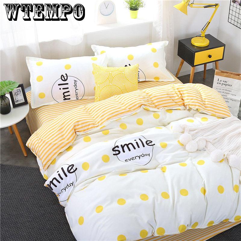 Sheet Pillowcases Bedclothes 4pcs Bedding Set Queen Size Duvet Cover Bed Set