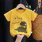 Summer Kids Cute Printing T Shirts Short Sleeve Tops Korean Style O-neck Loose T Shirts For Children Girls and Boys