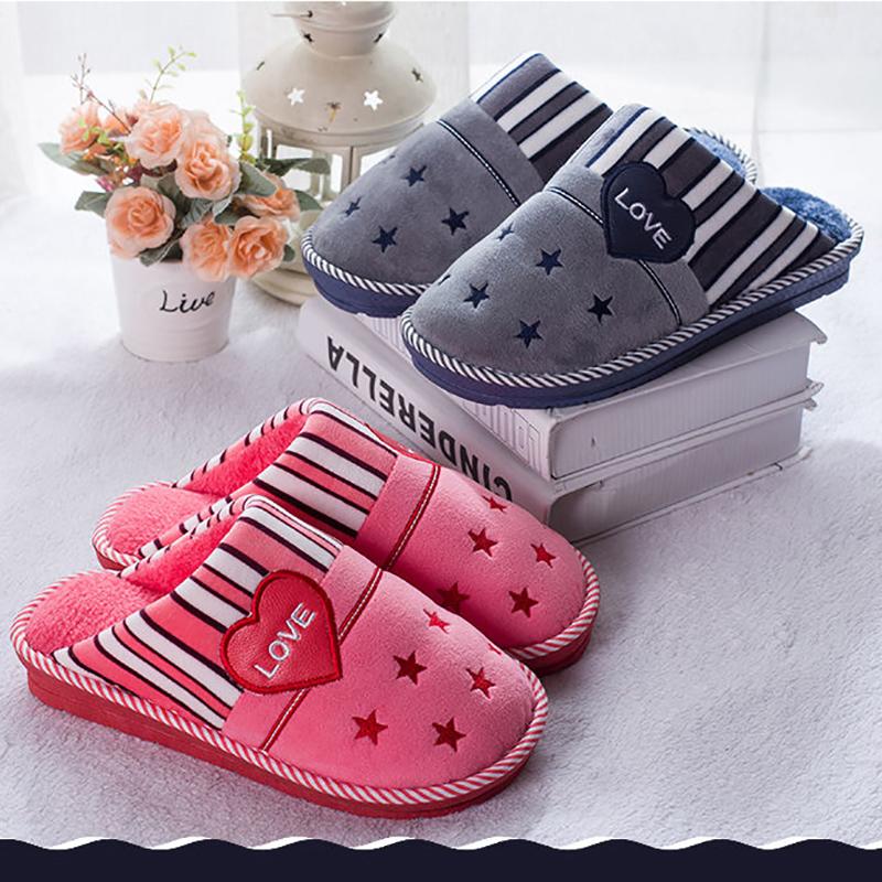 Winter Large-size Thick-soled Cotton Slippers Home Non-slip Indoor Cotton Slippers Women's Warm Thick Cotton Mop