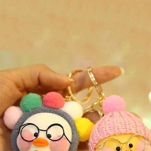 Cute Little Yellow Duck Dolls Lovely Creative Duck Keychain Mini Plush Toy Pendant Casual Small Objects Children's Gifts