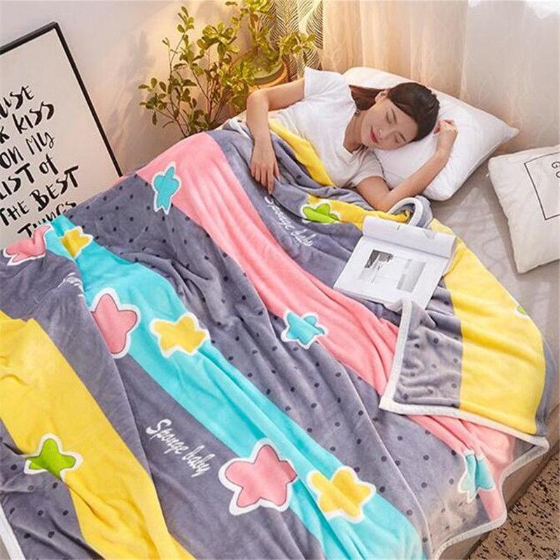 Can Be Used To Cover Summer Blankets Sheets Falai Fleece Blankets Single and Double Crystal Fleece Siesta Quilts Summer Thin Blankets Siesta Blankets