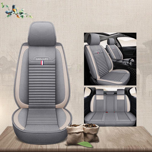 Car seat cushion linen seat cover fully surrounded car seat cover four seasons universal seat cover