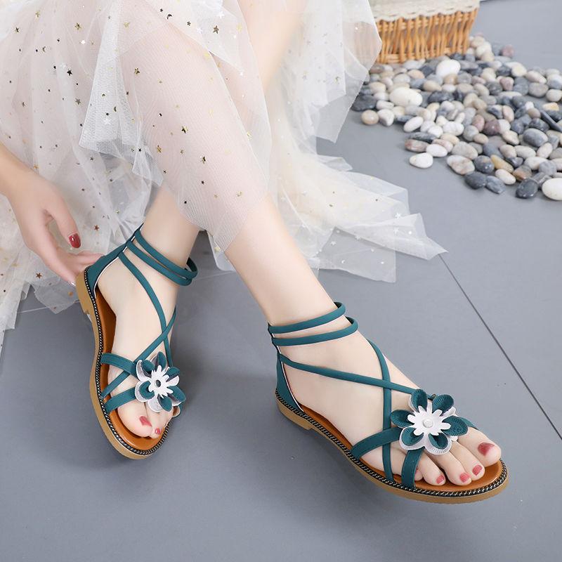 All-match Sandals Women's Shoes Flat Shoes Beach Shoes Summer Roman Shoes Flat Sandals Light Sandals Ladies Flat Sandals