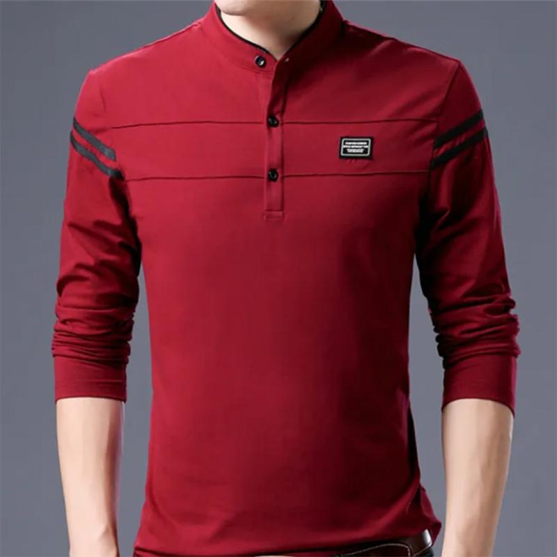 Men's Long Sleeve Sweater Autumn Youth Trend Korean Slim Stand-up Collar Solid Color Sweater