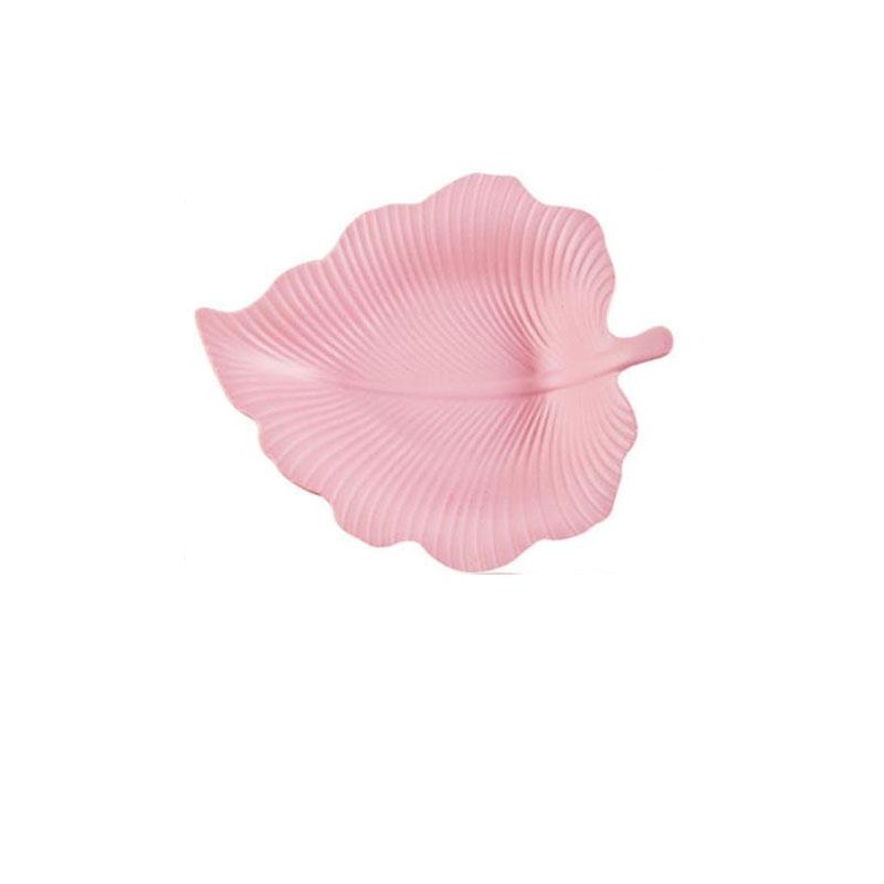 Nordic Creative Leaf-shaped Tableware Household Ceramic Breakfast Plate Fruit Salad Plate Soup Plate Deep Plate