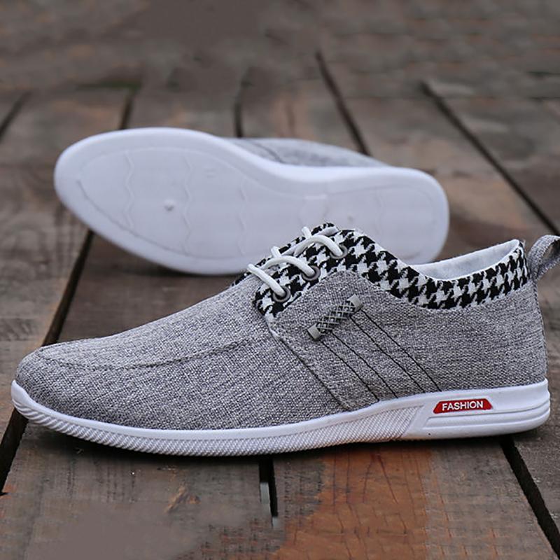 Spring Casual Men's Peas Shoes Trendy Old Beijing Canvas Shoes Korean Style Breathable Linen Shoes