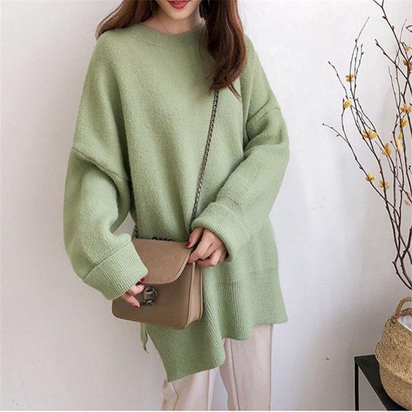 Autumn and Winter Fashion Korean Sweater Loose Casual Jacket Plus Size Young Women's Sweater