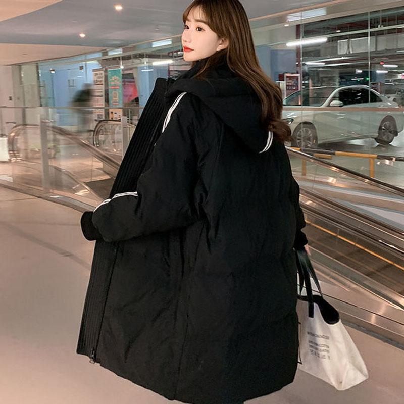 Women's Cotton-padded Clothes Mid-length Padded Jacket Students Korean Style Loose Winter Jacket Female Trend Ins