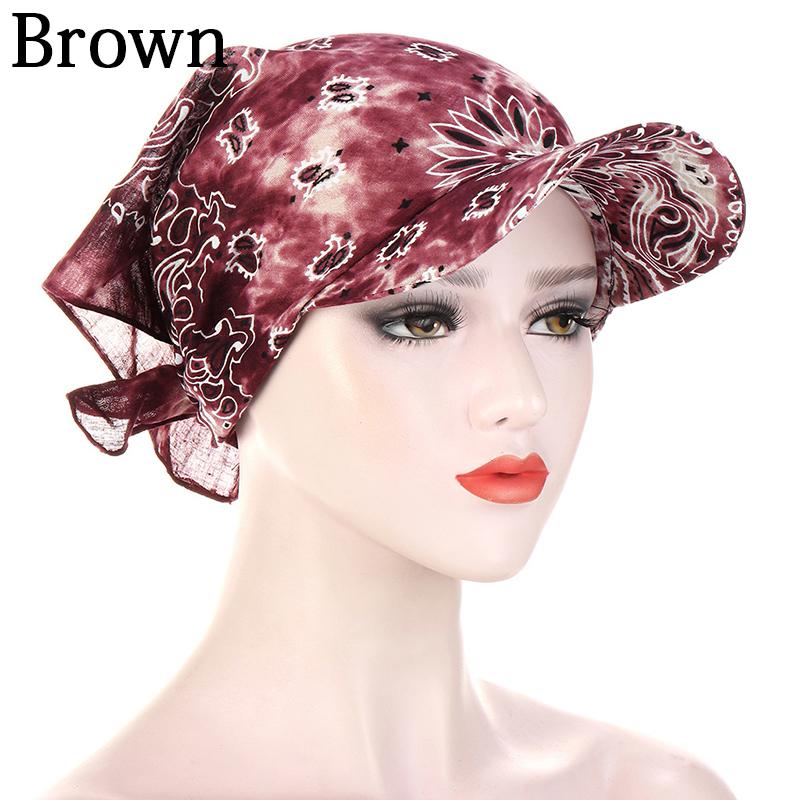 1PC Leisure for Women Bandana Scarf Printed Sunscreen Hedging Cap Peaked Cap Outdoor Supplies