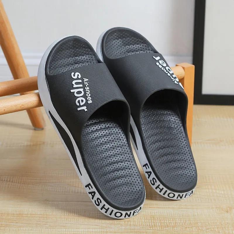 Men's and Women's Sports Slippers Summer Outdoor Wear Home Shoes Non-slip Wear-resistant Beach Sandals Bathroom Bath Slippers Soft Sole Slippers